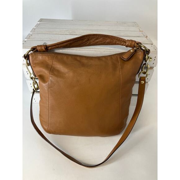 COACH 14783 LARGE BROWN SMOOTH LEATHER HANDBAG, SHOULDER BAG - Picture 3 of 16